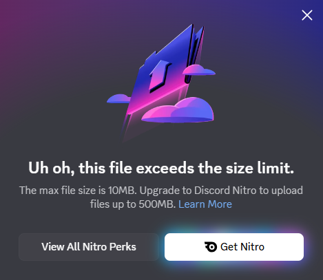 Discord file size limit bypass with file.kiwi — share unlimited file size for free